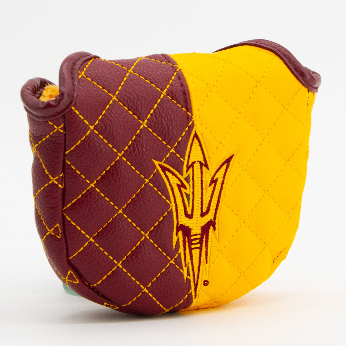 Arizona State Sun Devils Split Quilted Mallet Putter Cover, angled view
