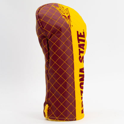 Arizona State Sun Devils Split Quilted Driver Headcover, angled view