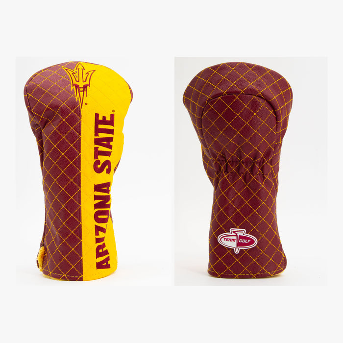 Arizona State Sun Devils Split Quilted Driver Headcover, front and back views