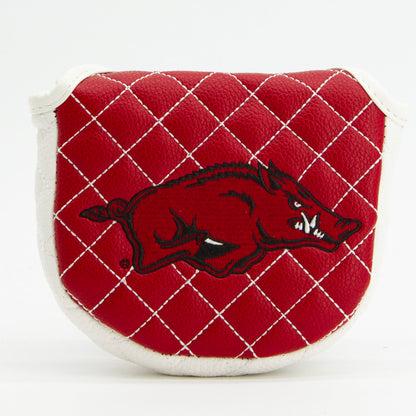 Arkansas Razorbacks Solid Quilted Mallet Putter Cover, front view