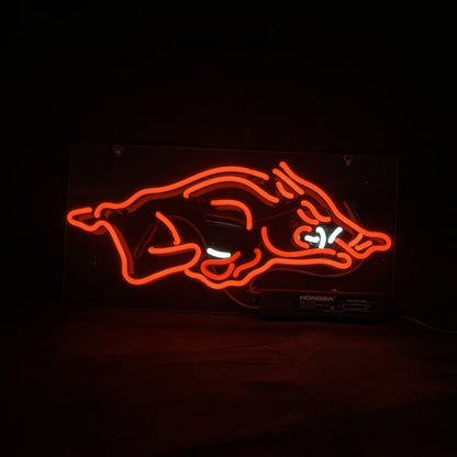 Arkansas Razorbacks Sport Logo Neon Signs Light - Club Rehab