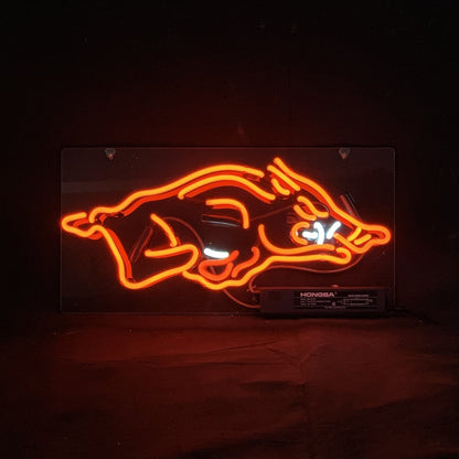 Arkansas Razorbacks Sport Logo Neon Signs Light - Club Rehab