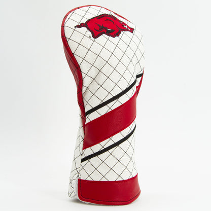 Arkansas Razorbacks Striped Quilted Driver Headcover, angled view