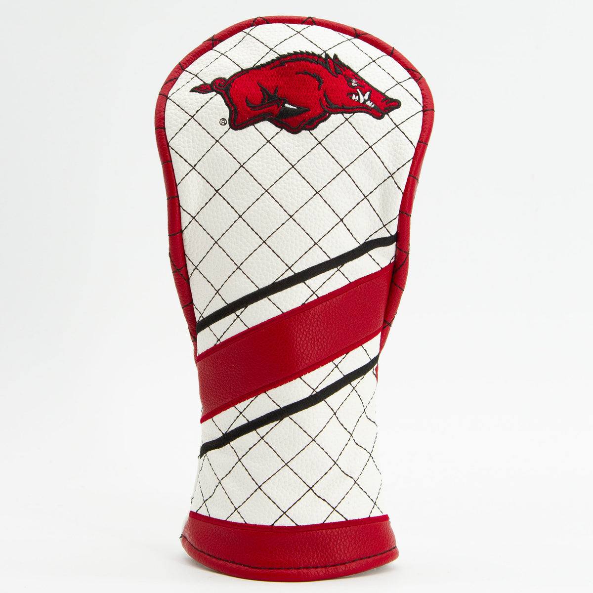Arkansas Razorbacks Striped Quilted Fairway Headcover, front view