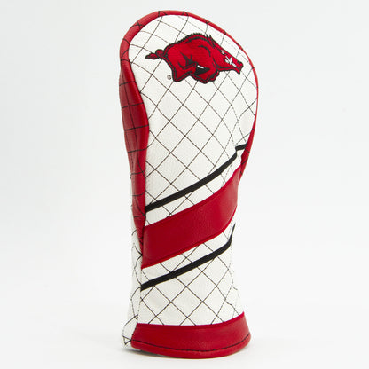 Arkansas Razorbacks Striped Quilted Fairway Headcover, angled view