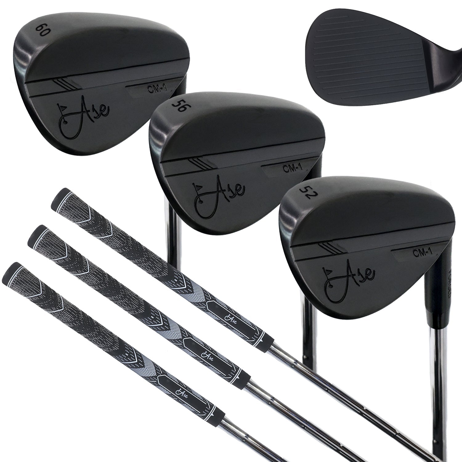 Ase BLACKOUT 3 - Piece Wedge Set (52,56,60) - Right Stiff - Club Rehab