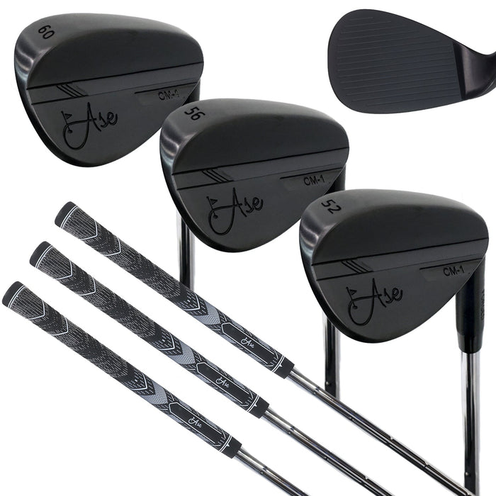 Ase BLACKOUT 3 - Piece Wedge Set (52,56,60) - Right Stiff - Club Rehab
