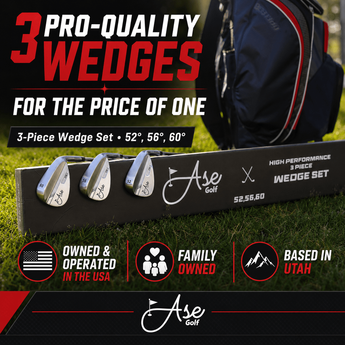 Ase Golf CM-1 Single Wedge (50,52,54,56,58,60) - Right Silver - Club Rehab