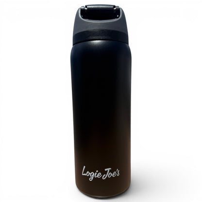 Astronaut Walker (Black Out) Hydration Bottle | 32oz Insulated Stainless Steel | Flip Straw Lid w/ Handle - Club Rehab