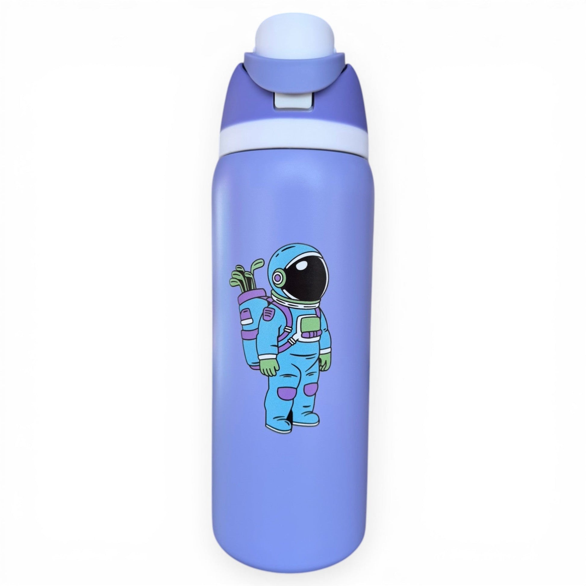 Astronaut Walker Hydration Bottle | 32oz Insulated Stainless Steel | Flip Straw Lid w/ Handle - Club Rehab
