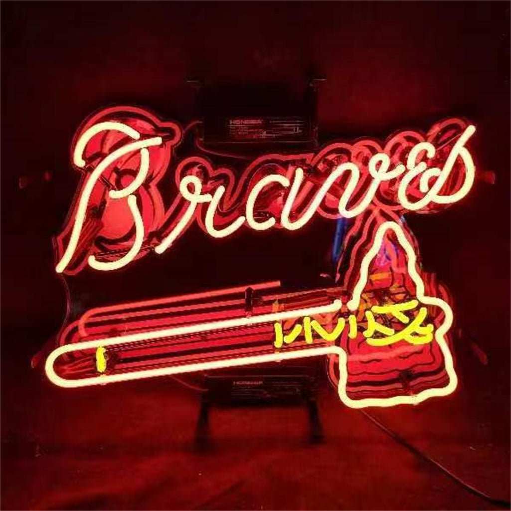 Atlanta Braves Baseball Logo Neon Signs Light - Club Rehab