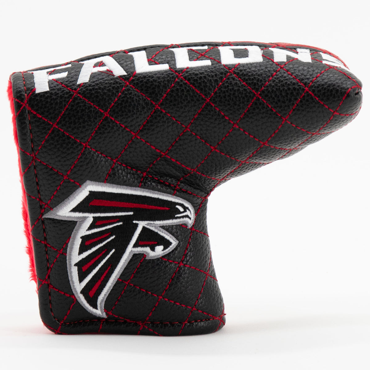 Atlanta Falcons Split Quilted Blade Putter Cover, front view
