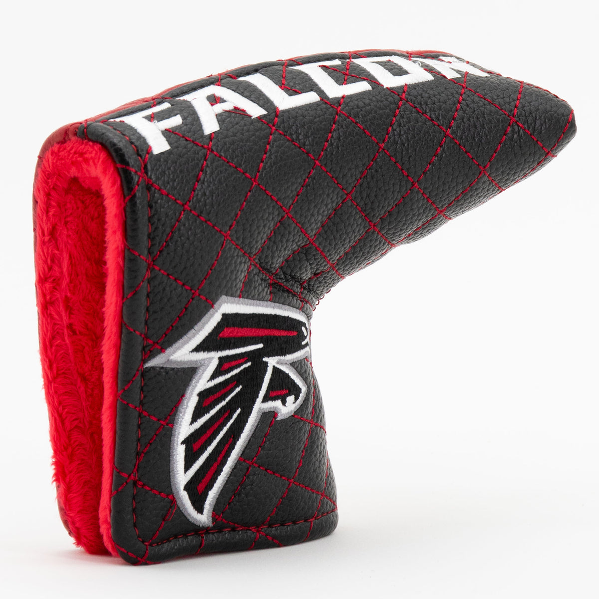 Atlanta Falcons Split Quilted Blade Putter Cover, opening detail