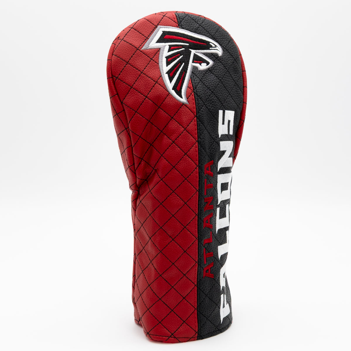 Atlanta Falcons Split Quilted Driver Headcover, angled view