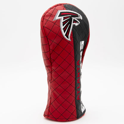Atlanta Falcons Split Quilted Fairway Headcover, angled view