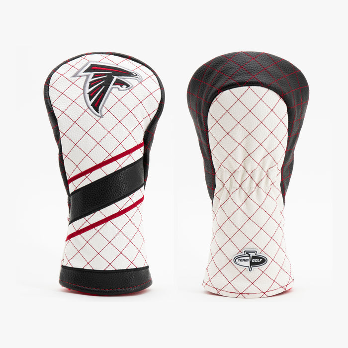 Atlanta Falcons Striped Quilted Fairway Headcover, front and back views