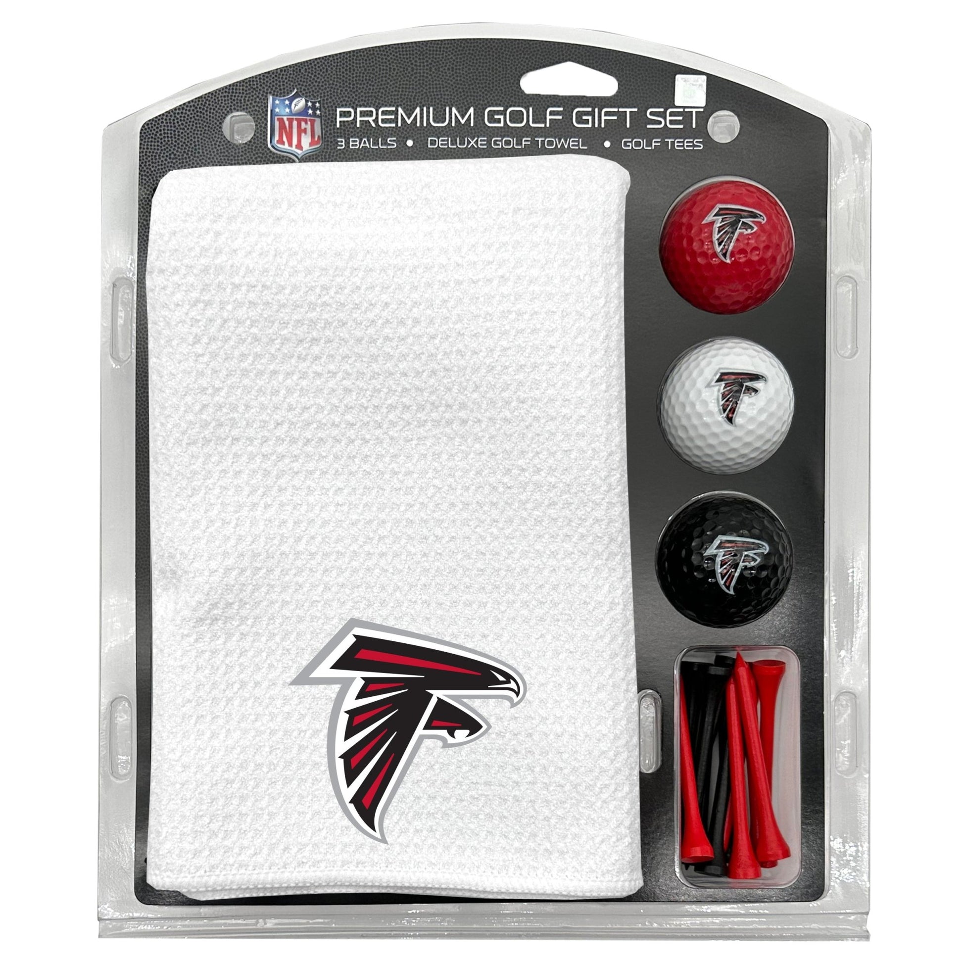 Atlanta Falcons White Microfiber Towel Golf Gift Set - Club Rehab