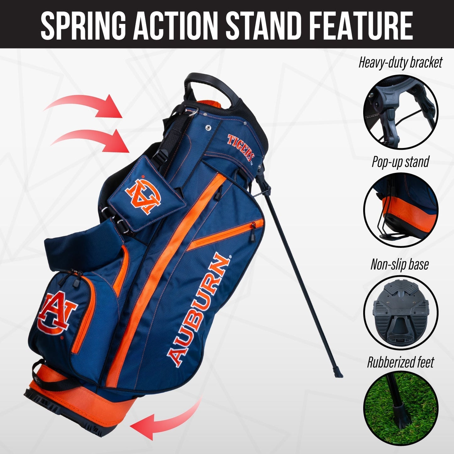 Auburn Tigers Fairway Stand Bag - Image 5 - Club Rehab