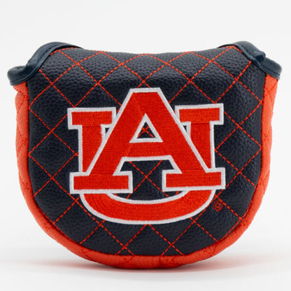 Auburn Tigers Solid Quilted Mallet Putter Cover, front view