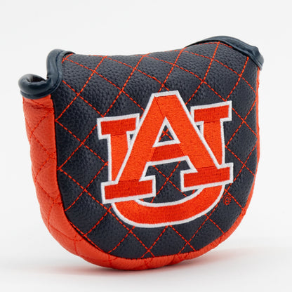 Auburn Tigers Solid Quilted Mallet Putter Cover, angled view