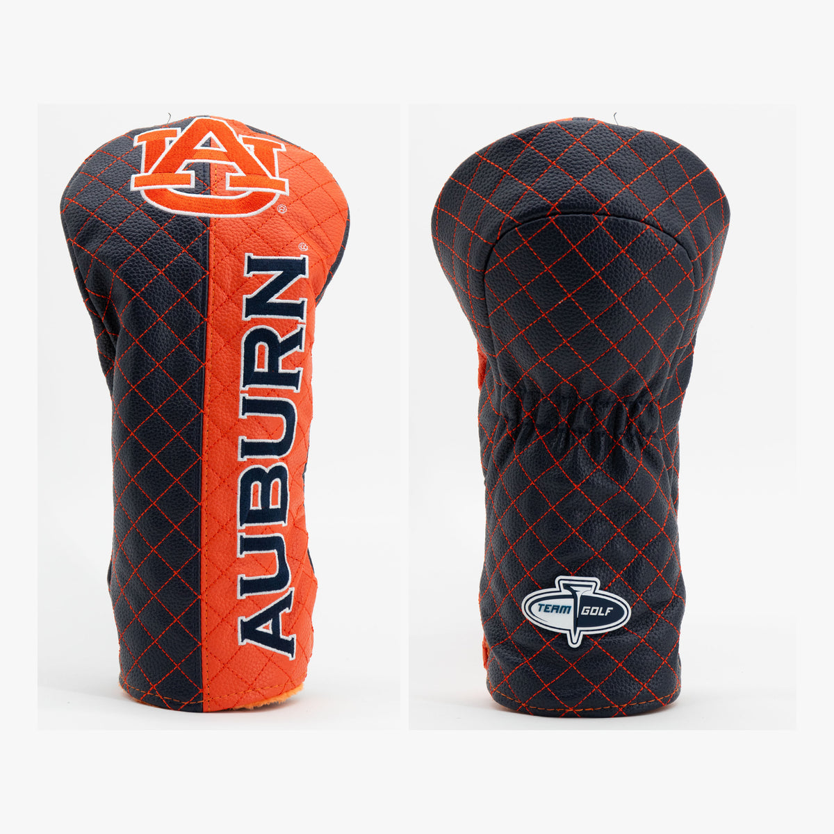 Auburn Tigers Split Quilted Driver Headcover, front and back views