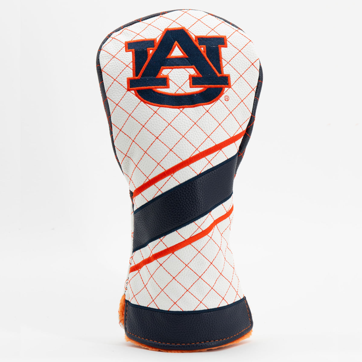 Auburn Tigers Striped Quilted Driver Headcover, front view
