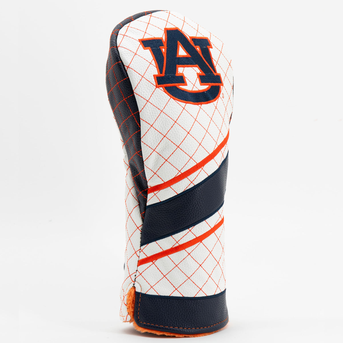 Auburn Tigers Striped Quilted Driver Headcover, angled view