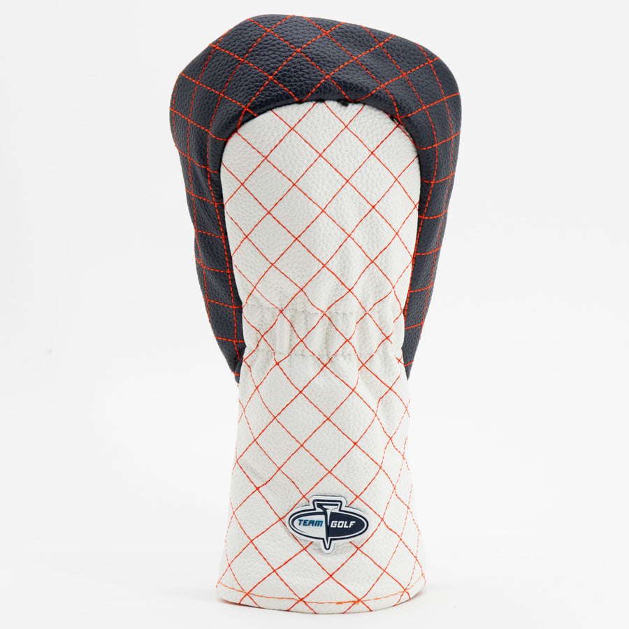 Auburn Tigers striped quilted fairway cover, back view
