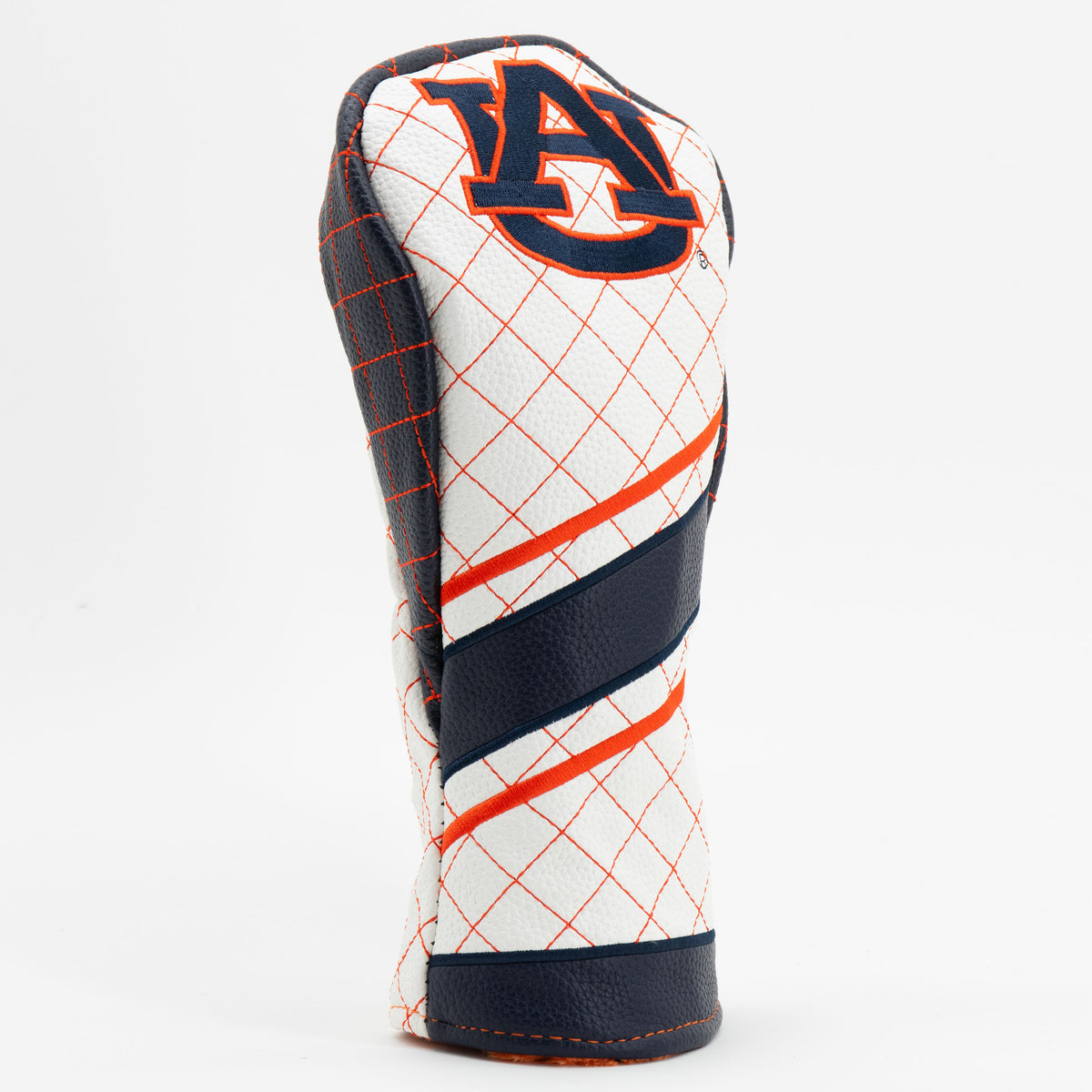 Auburn Tigers Striped Quilted Fairway Headcover, angled view
