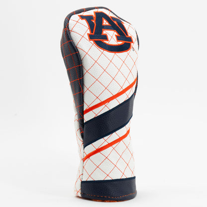 Auburn Tigers Striped Quilted Fairway Headcover, angled view