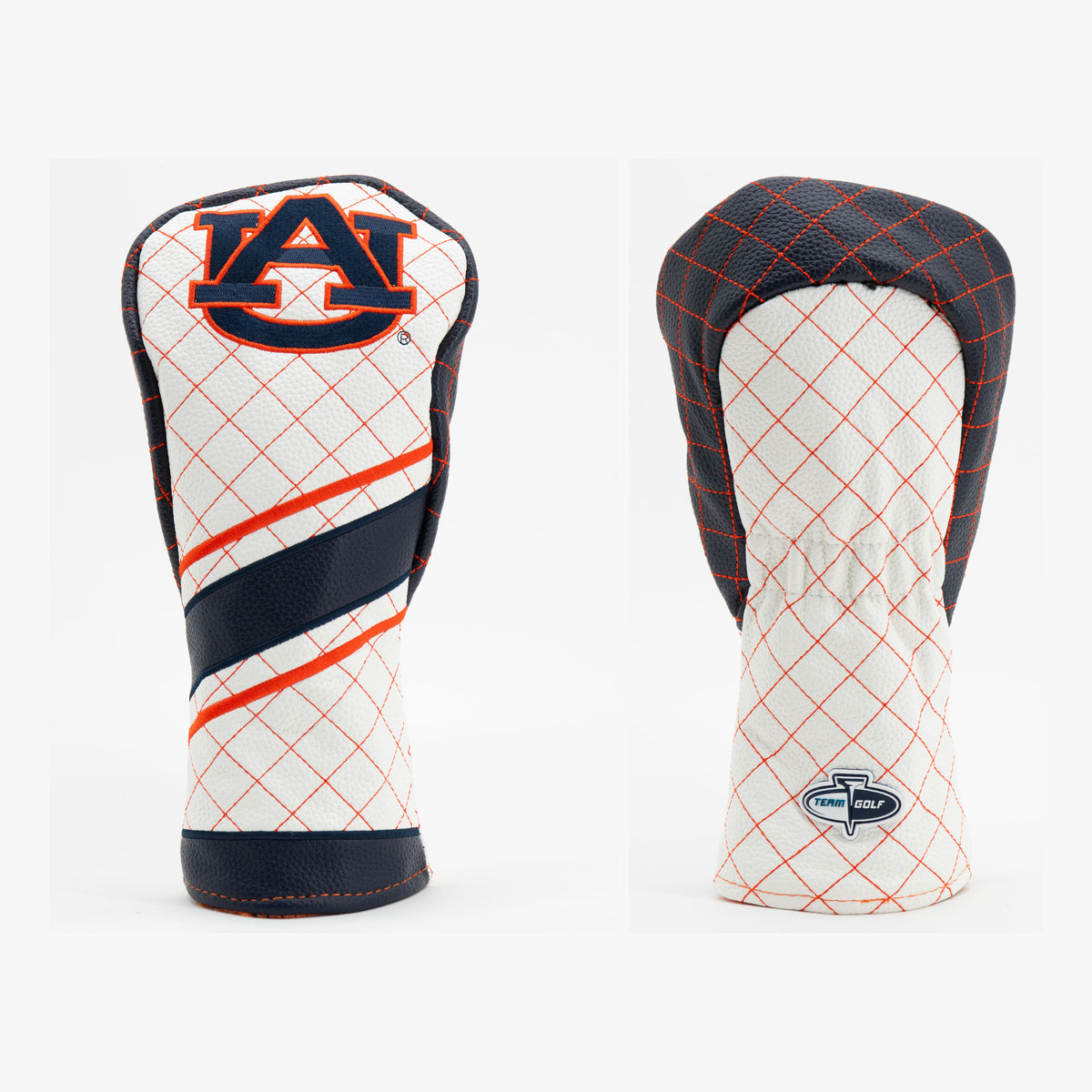 Auburn Tigers Striped Quilted Fairway Headcover, front and back views