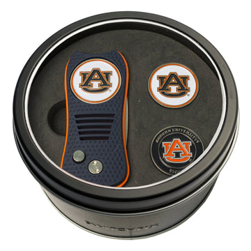 Auburn Tigers Switchblade Pitchgabel + 2 Ballmarker Geschenkdose-Set