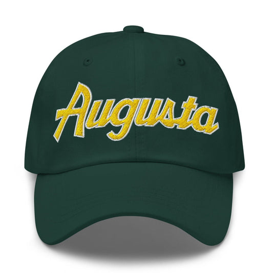 Augusta Vintage Sports Script Embroidered Golf Dad Hat - Spruce - Club Rehab