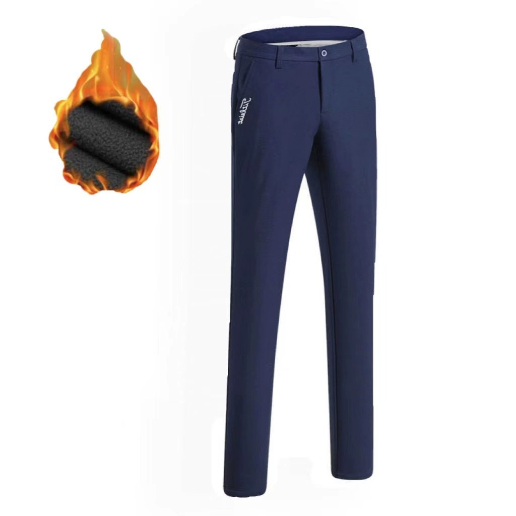 Autumn and Winter Pants Fleece - lined Warm Men's Clothing Golf - Dark gray 29 - Club Rehab