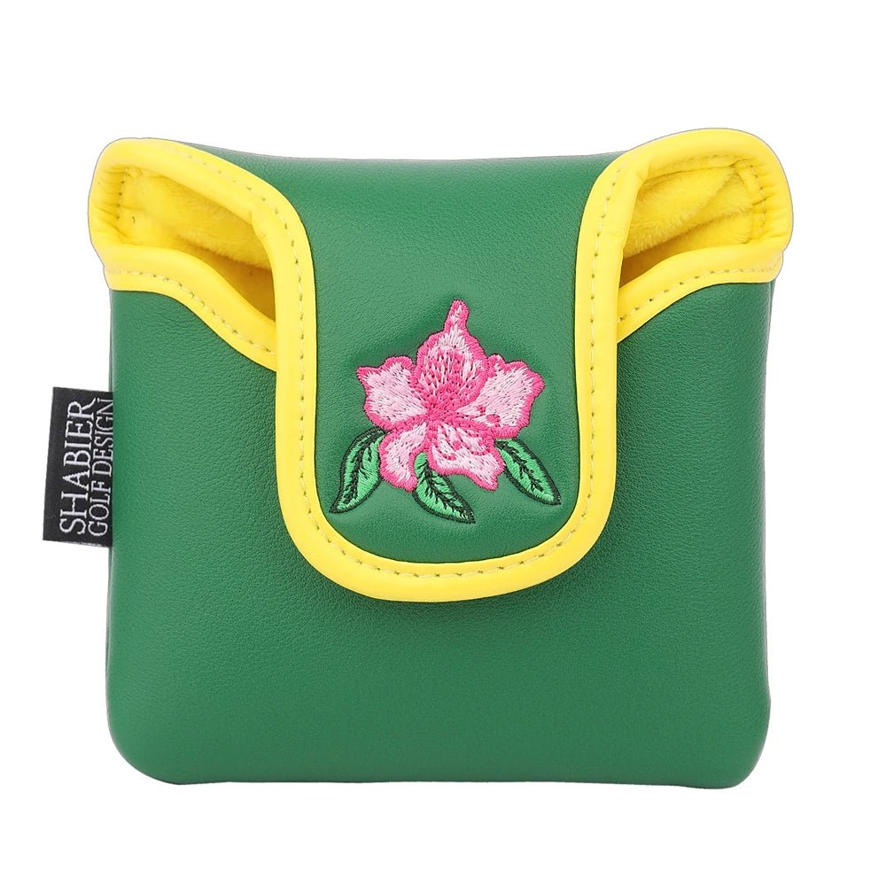 Azalea Bloom Mallet Putter Cover – Leather Edition - White - Club Rehab