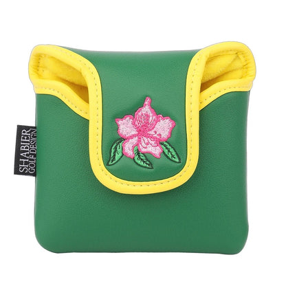 Azalea Bloom Mallet Putter Cover – Leather Edition - White - Club Rehab
