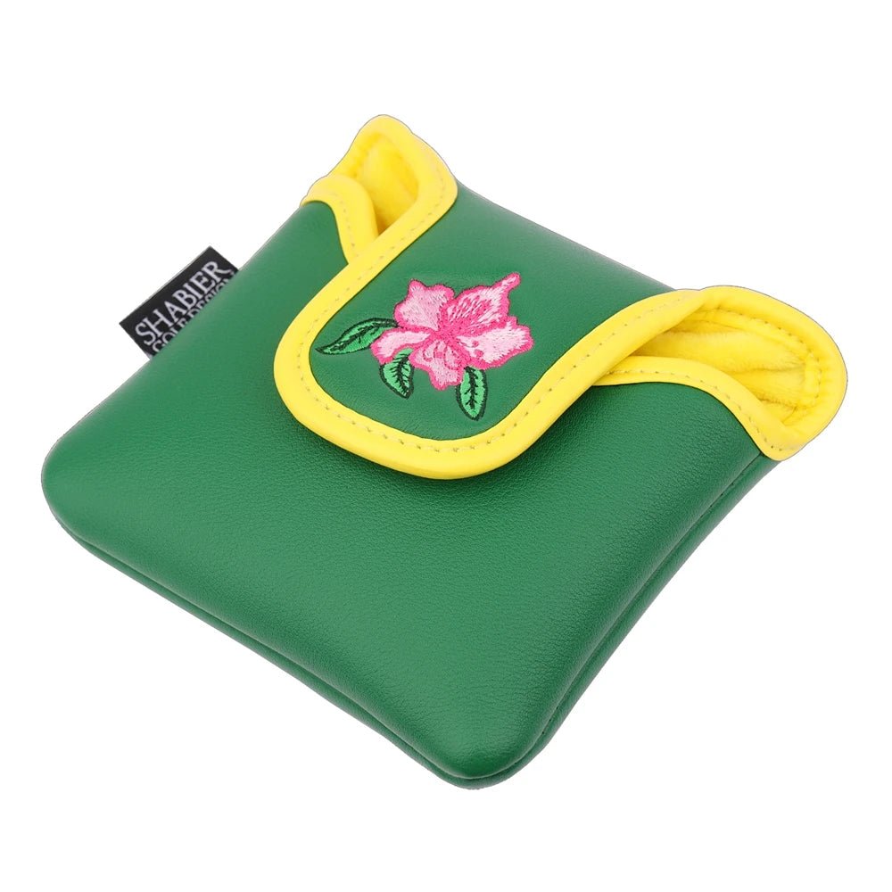 Azalea Bloom Mallet Putter Cover – Leather Edition - White - Club Rehab