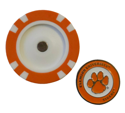 Officially Licensed Clemson Tigers Poker Chip Ball Marker