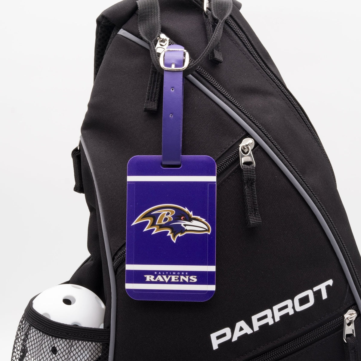Baltimore Ravens plastic golf bag tag by Team Golf, product photo 3