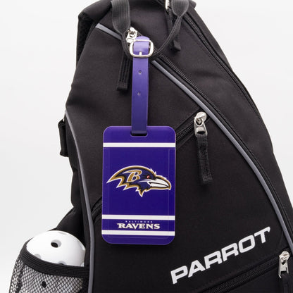Baltimore Ravens plastic golf bag tag by Team Golf, product photo 3