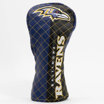 Baltimore Ravens Quilted Headcovers – Play Like a Raven Collection - Fairway Split - Club Rehab