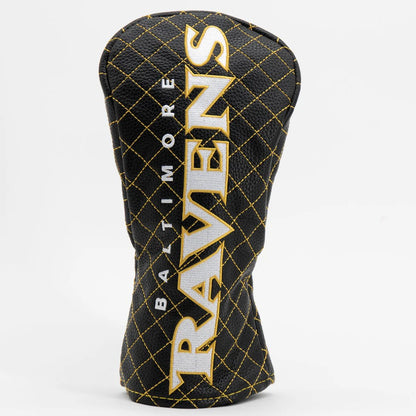 Baltimore Ravens Quilted Headcovers – Play Like a Raven Collection - Fairway Solid - Club Rehab