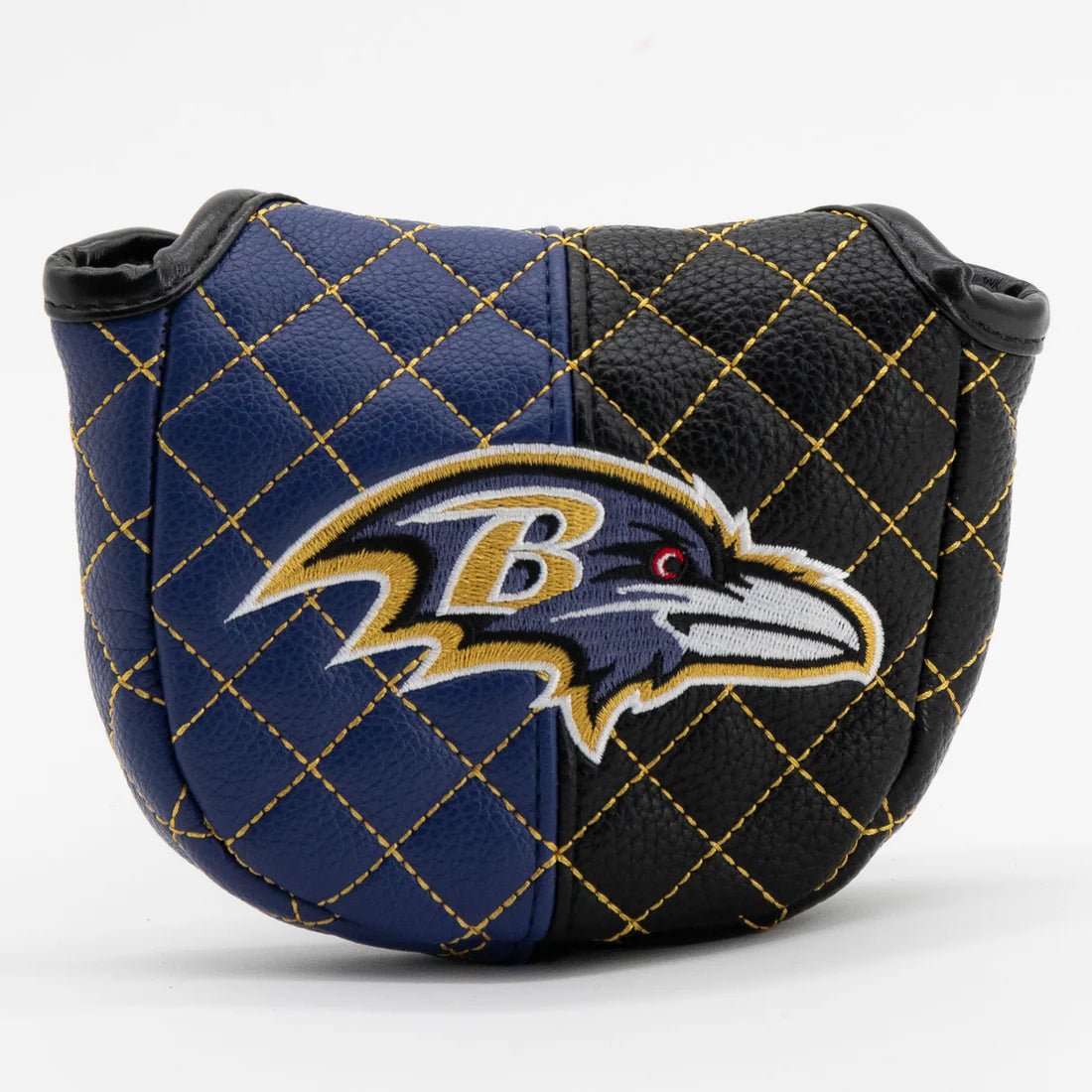 Baltimore Ravens Quilted Headcovers – Play Like a Raven Collection - Mallet Putter Split - Club Rehab