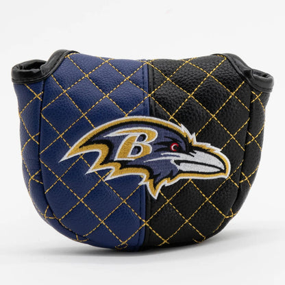 Baltimore Ravens Quilted Headcovers – Play Like a Raven Collection - Mallet Putter Split - Club Rehab
