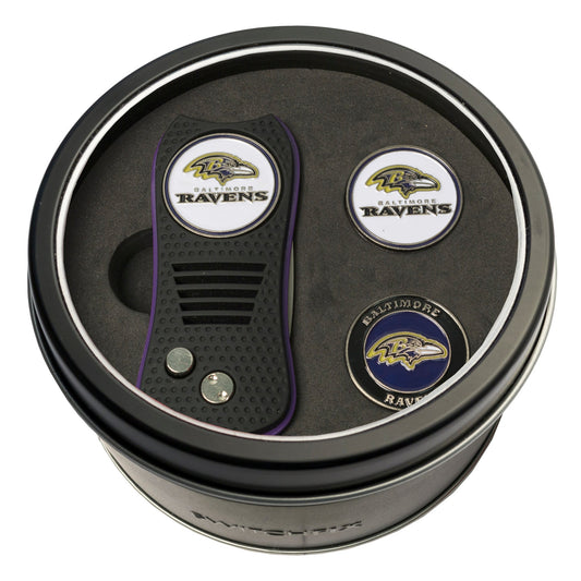 Baltimore Ravens Switchblade divot tool and ball marker tin gift set