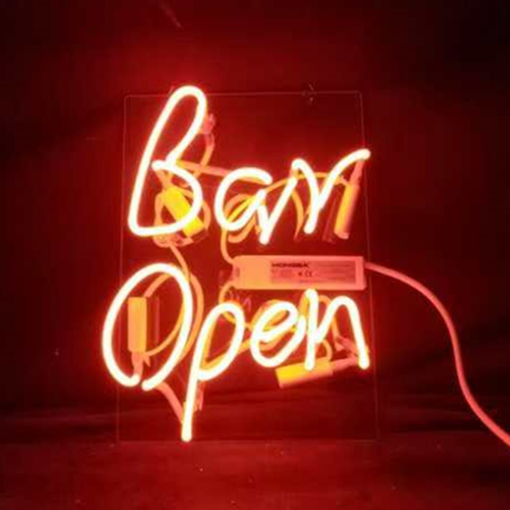 Bar Open Neon Light Sign - Club Rehab