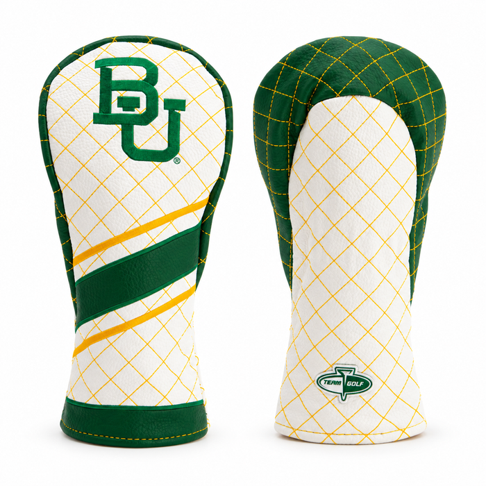 Baylor Bears Striped Quilted Fairway Headcover, front and back views