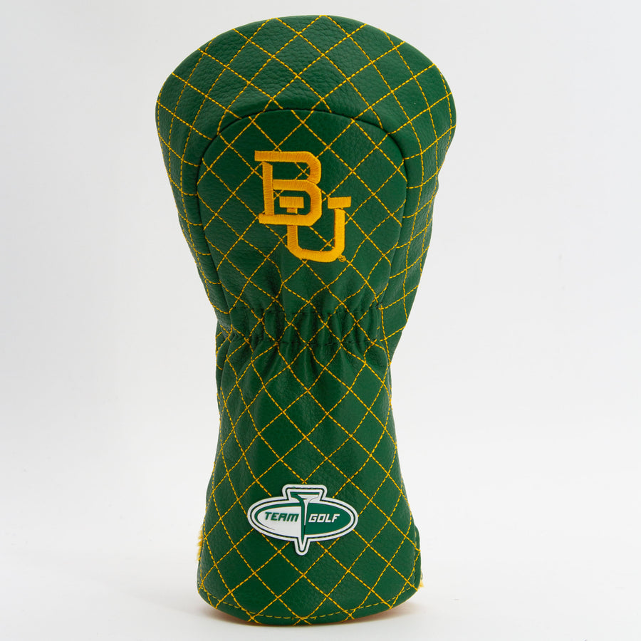 Baylor Bears solid quilted driver cover, back view