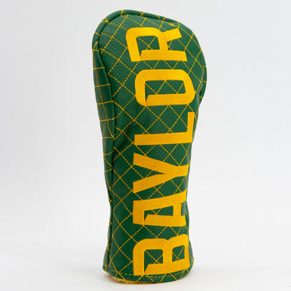 Baylor Bears Solid Quilted Fairway Headcover, angled view