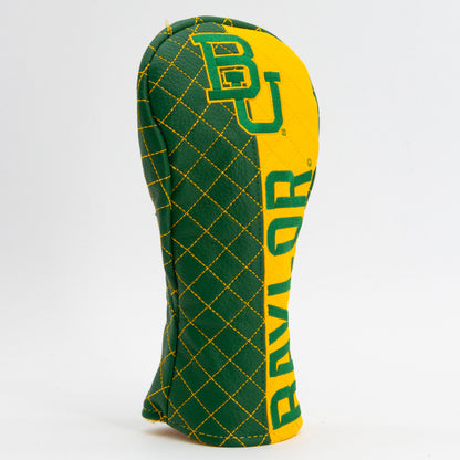 Baylor Bears Split Quilted Fairway Headcover, angled view